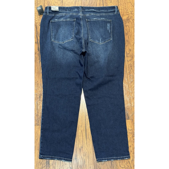 Kut from the Kloth Reese High Rise Dark Wash Fab Ab Ankle Straight Leg NWT - 22W - Picture 4 of 9